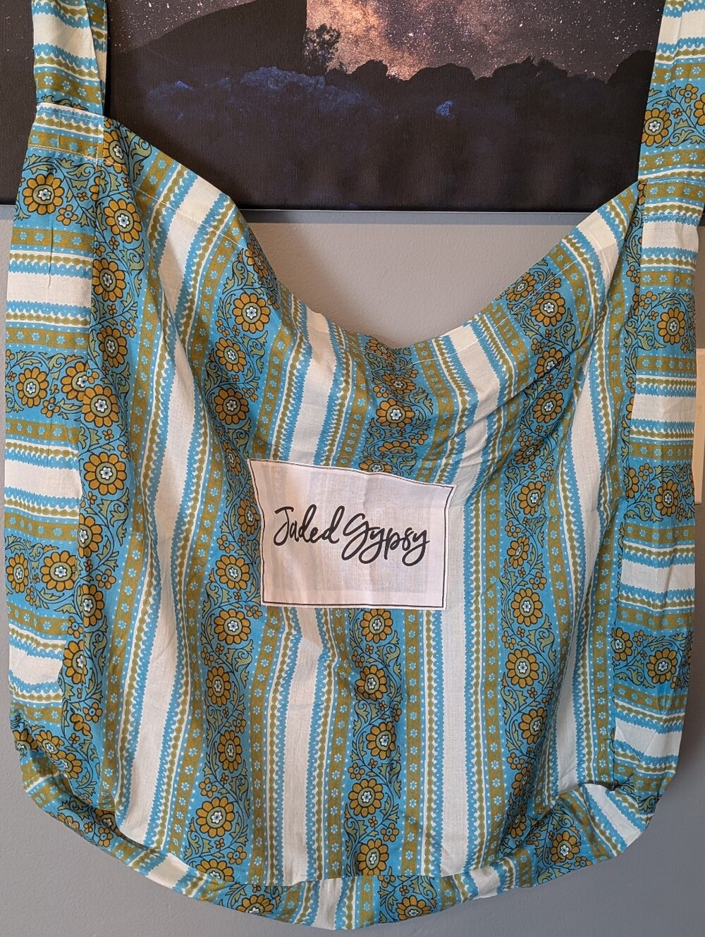 Jaded Gypsy Tote With Flowers
